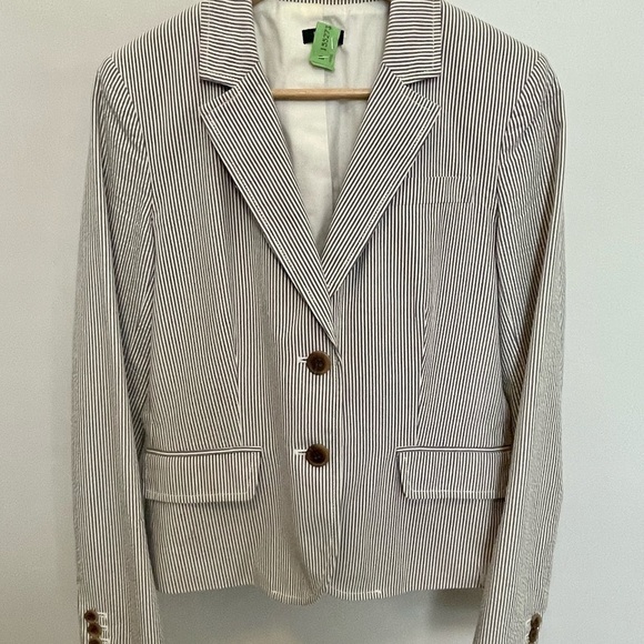 J.Crew Seersucker Blazer (M) - Picture 4 of 10
